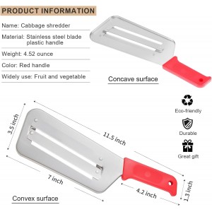 Cabbage Shredder for Coleslaw Sauerkraut cabbage slicer Cutter Chopper kitchen Knife Cabbage Peeler Lettuce Shredder lettuce Knife Cabbages Graters for Kitchen Fruit Vegetable Slicer Mandoline Slicers
