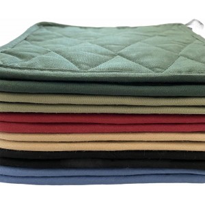 12 Pack Square Pot Holders 100% Cotton Heat Resistant Hotpads for Cooking Kitchen Potholder Set Trivet for Cooking Baking Camping House with Hanging Loops, Size: 8x8inch, Machine Washable