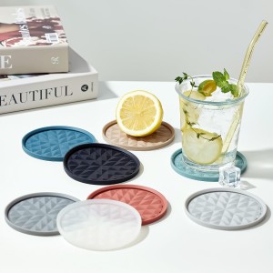 Silicone Coasters for Drinks[4 Pack]- Cup Mat for Tabletop Protection-Non-Slip, Non-Stick, Coffee Table Decor, Great Gift for Any Occasion, Black