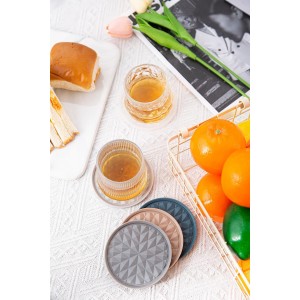 Silicone Coasters for Drinks[4 Pack]- Cup Mat for Tabletop Protection-Non-Slip, Non-Stick, Coffee Table Decor, Great Gift for Any Occasion, Black