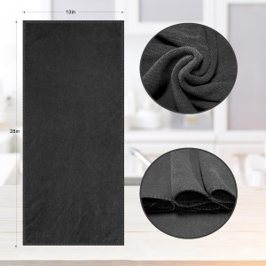 kimteny 13x28 Inches Kitchen Cloth Dish Towels, 400 GSM Premium Dishcloths, Super Absorbent Coral Velvet Microfiber Cleaning Cloths, Fast Drying Rags for Washing Dishes (6 Pack, Dark Grey)