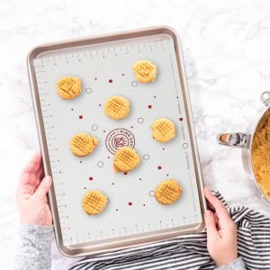 King Arthur Baking Company Cookie Mat, Oven Safe Silicone Reusable Baking Mat, For Precise Cookie Dough Spacing And Placement, Fits Half-Size Pans