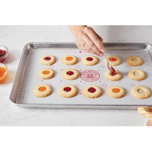 King Arthur Baking Company Cookie Mat, Oven Safe Silicone Reusable Baking Mat, For Precise Cookie Dough Spacing And Placement, Fits Half-Size Pans