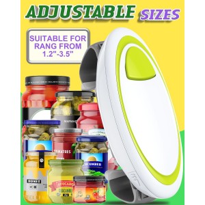 Electric Jar Opener for Weak Hands, Automatic Jar Opener for Seniors with Arthritis, Strong Tough & Easy One Touch Bottle Opener for Arthritic Hands