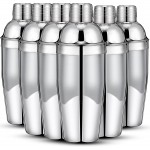 Nitial 6 Pcs 25 oz Stainless Steel Cocktail Shaker No Leaks Martini Shaker with Built In Strainer Bar Bartender Margarita Mixer Tools for Mixed Drinks, Beginners