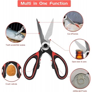 SZHLUX 2-Pack Kitchen Scissors Heavy Duty, Premium Sharp Kitchen Shears for Food, Fish, Meat, Bones, Poultry and Vegetables with Strong Stainless Steel Blades Multi Purpose Cooking Scissors