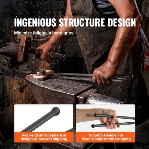 VEVOR Blacksmith Tongs, 4 PCS: V-Bit Bolt, Wolf Jaw, Z V-Bit & Gripping - A3 Carbon Steel, 18' for Blacksmiths & Bladesmiths