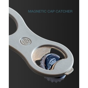 2 in 1 Magnetic Beer Bottle Opener for Refrigerator and RV with Cap Catcher, Soft Touch Silicone Surface Protect Fridge, Pop Can Soda Can Opener for Long Nails, Ideal Gift