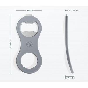 2 in 1 Magnetic Beer Bottle Opener for Refrigerator and RV with Cap Catcher, Soft Touch Silicone Surface Protect Fridge, Pop Can Soda Can Opener for Long Nails, Ideal Gift