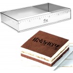Guowall Extensible Stainless Steel Square Cake Mold Heavy Duty Adjustable Mousse Ring Rectangle Shaped Detachable Mousse Cake Cutter, Pastry DIY Baking Tool - 10 * 7in