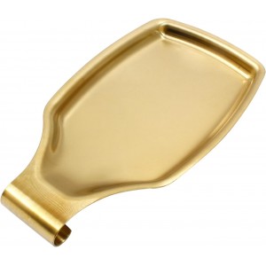 8.1 x 4.3 Inch Gold Square Spoon Rest, 304 Stainless Steel Utensil Holder Kitchen Spoon Rest, Cooking Utensils Holder for Stove Top Spatula Ladle, Dishwasher Safe
