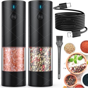 2Pack Electric Salt and Pepper Grinder S...