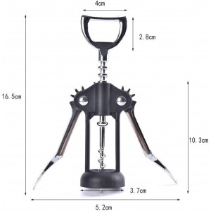 Bottle Opener 2Pcs Wine Opener Stainless Steel Red Wine Opener Wing Type Metal Corkscrew Wine Cork Remover 01