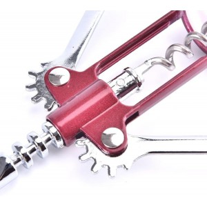 Bottle Opener 2Pcs Wine Opener Stainless Steel Red Wine Opener Wing Type Metal Corkscrew Wine Cork Remover 01