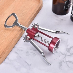 Bottle Opener 2Pcs Wine Opener Stainless Steel Red Wine Opener Wing Type Metal Corkscrew Wine Cork Remover 01