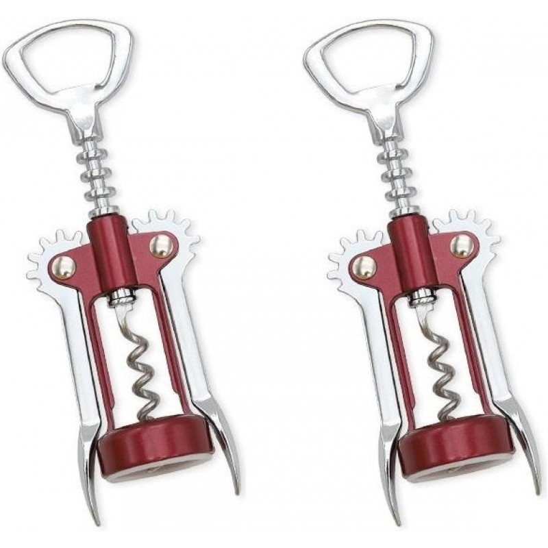 Bottle Opener 2Pcs Wine Opener Stainless Steel Red Wine Opener Wing Type Metal Corkscrew Wine Cork Remover 01