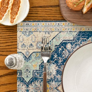 Artoid Mode Boho Bohemia Style Sliver Placemats Set of 4, 12x18 Inch Country Rustic Farmhouse Magical Fall Table Mats for Party Kitchen Dining Decoration