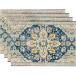 Artoid Mode Boho Bohemia Style Sliver Placemats Set of 4, 12x18 Inch Country Rustic Farmhouse Magical Fall Table Mats for Party Kitchen Dining Decoration