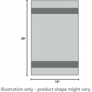 TEXAS LINEN CO. Cotton Kitchen Towels 12 Pack - 15 x 25 Inches - Highly Absorbent Dish Towels for Kitchen Drying, Soft Durable Reusable Quick Dry Tea, Kitchen and Dish Cloths Set - Grey Stripe