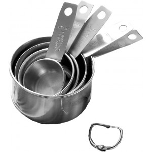 Stainless Steel Measuring Cups Set, 5 Pi...