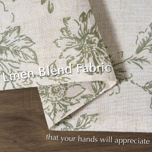 JINCHAN Floral Placemats Set of 4 Farmhouse Linen Placemats Cloth Table Mats Holiday Seasonal Rustic for Kitchen Dining Table Decor Heat Resistant Washable Tablemats 13x19 Inch Green