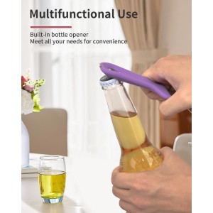 CYDW Mason Jar Opener Tool with No Lid Dents or Damage, Can Opener Manual Multi-Purpose, Easy Twist Manual Handheld Top Remover Utensil, Canning Supplies Tools and Bottle Opener, Made For Lifetime