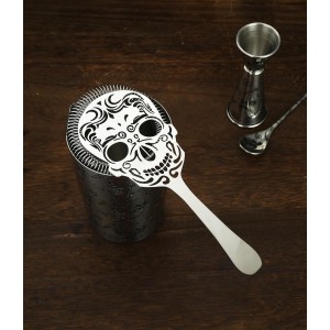 Skull Cocktail Strainer Bar Strainer with Handle