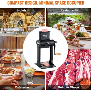 VEVOR Commercial Meat Tenderizer, Stainless Steel Manual Meat Tenderizer Machine Heavy Duty Clamps, Easy Operation Kitchen Tool, 5.8