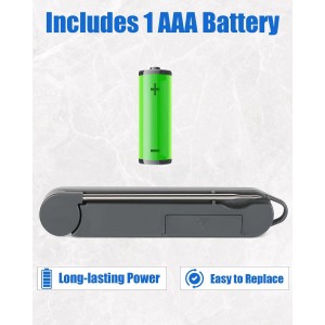 Meat Thermometer Digital for Cooking and Grilling,Instant Read Food Thermometer with Battery,Folding Accurate Probe Kitchen Thermometer for BBQ,Backlit LCD,Store by Magnet and Hook (Black)