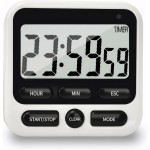 Digital Kitchen Timer 24 Hour Clock and Alarm Function with Silent or Alarm Manual Switching Count UP or Down and Memory Function for Cooking, Baking, Meeting
