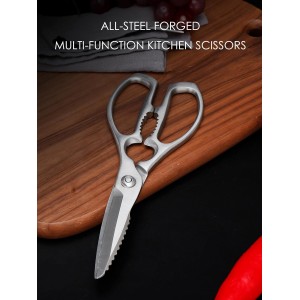 Kitchen Scissors, Forged Stainless Steel Heavy Duty Kitchen Shears, Dishwasher Safe Cooking Scissors for Meat, Poultry & Vegetables