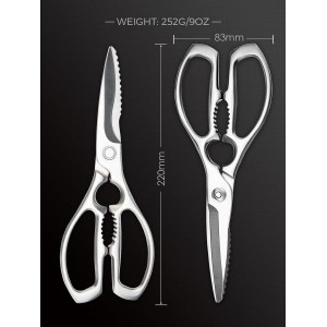 Kitchen Scissors, Forged Stainless Steel Heavy Duty Kitchen Shears, Dishwasher Safe Cooking Scissors for Meat, Poultry & Vegetables