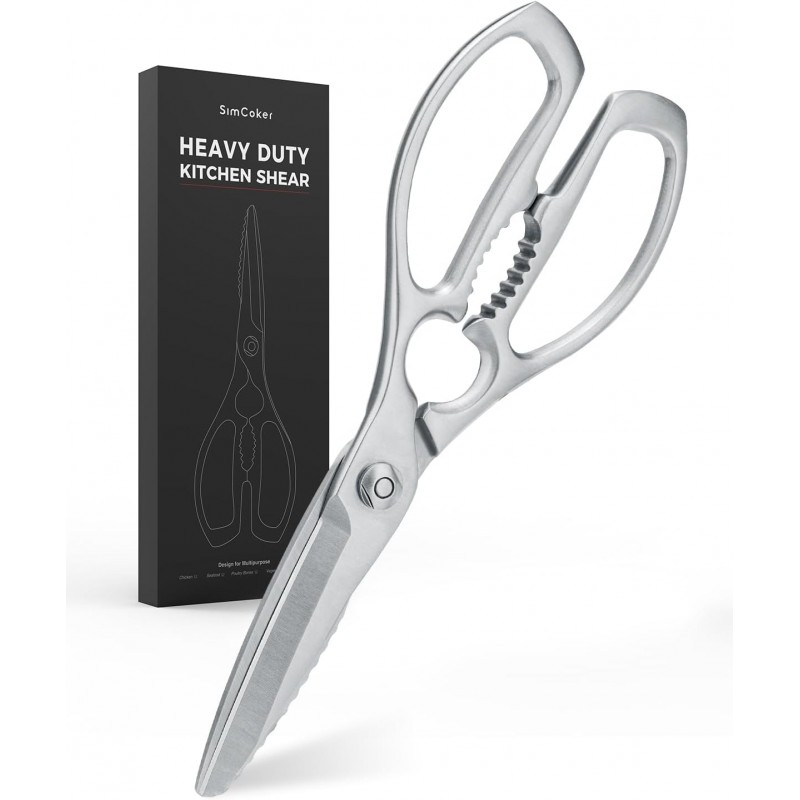 Kitchen Scissors, Forged Stainless Steel Heavy Duty Kitchen Shears, Dishwasher Safe Cooking Scissors for Meat, Poultry & Vegetables