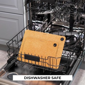 Freshware Wood Cutting Boards for Kitchen, Dishwasher Safe, Medium 12" x 9" and Large, 15" x 11.25", Set of 2, Natural