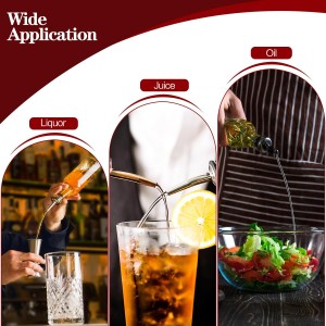 12/24/48/100 Pack Liquor Pour Spout, Stainless Steel Classic Bottle Pourers with Rubber Dust Cap, Speed Wine Bottle Pourer for Liquor Bottle, Oil Bottles