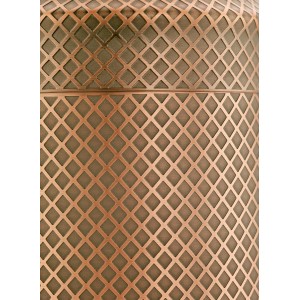 Barfly 3-Piece Diamond Lattice Etch Japanese Cocktail Shaker Set (24 Oz/700ml), Antique Copper