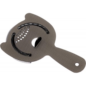 Barfly Diamond Lattice Etch Heavy Duty Spring Bar Strainer, Gun Metal Black