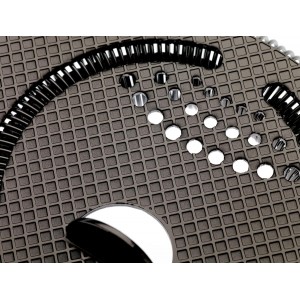 Barfly Diamond Lattice Etch Heavy Duty Spring Bar Strainer, Gun Metal Black