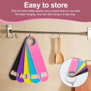 WEGAZ-5 Pack 7 Inches Large Colorful Beer Bottle Openers，Stainless Steel