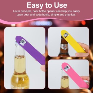 WEGAZ-5 Pack 7 Inches Large Colorful Beer Bottle Openers，Stainless Steel
