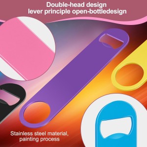 WEGAZ-5 Pack 7 Inches Large Colorful Beer Bottle Openers，Stainless Steel