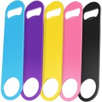 WEGAZ-5 Pack 7 Inches Large Colorful Beer Bottle Openers，Stainless Steel