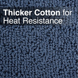 RITZ Terry Potholder & Hot Pad: Unparalleled Heat Resistant, Durable 100% Cotton – Ergonomically Designed for Optimal Grip – Easy-Care Machine Washable – 4-Pack, Federal Blue