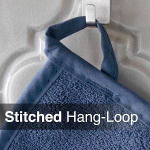 RITZ Terry Potholder & Hot Pad: Unparalleled Heat Resistant, Durable 100% Cotton – Ergonomically Designed for Optimal Grip – Easy-Care Machine Washable – 4-Pack, Federal Blue