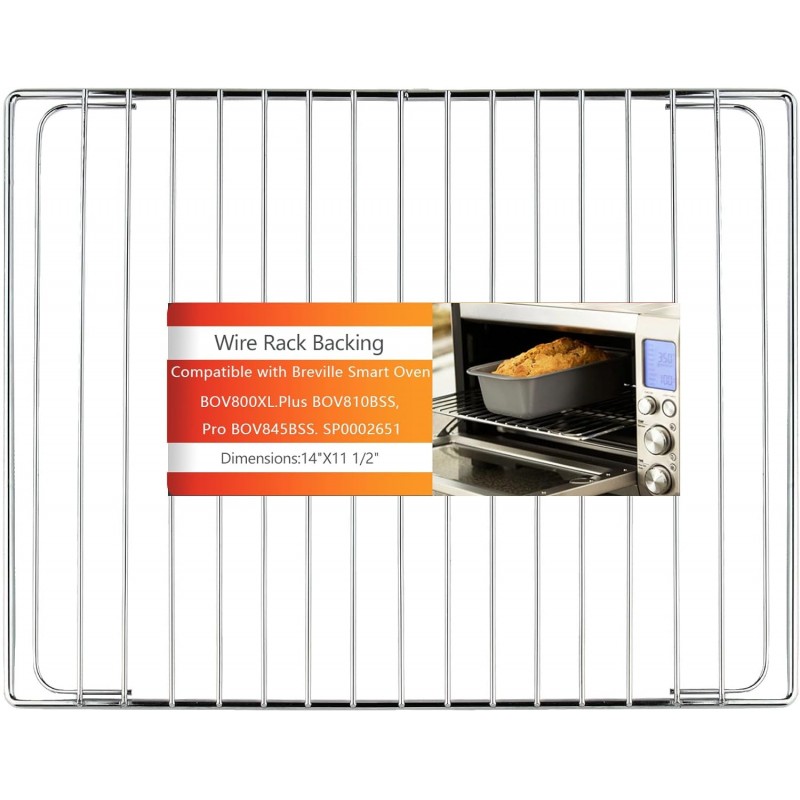 Stainless Steel Oven Rack for Breville Smart Oven BOV800XL, Plus BOV810BSS, Pro BOV845BSS. SP0002651, Oven Racks Replacements, Cooling Racks for Cooking and Baking