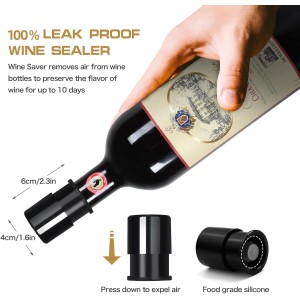 Electric Wine Aerator Pourer with Stopper, Automatic Wine Bottle Dispenser Machine with USB Rechargeable and Multi-Smart Wine Decanter, Best Wine Gifts for Wine Lovers