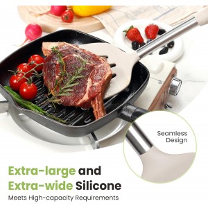 Cooking Utensils Set, 35Pcs Silicone Kitchen Utensils Set with Holder, 446°F Heat Resistant Food Grade Spatula Set, BPA Free Kitchen Gadgets for Non-stick Cookware, Easy to Clean (Khaki)