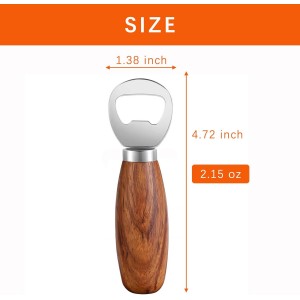 GREATLINK Personalized Beer Bottle Opener with Wood Handle, Cute Opener Wooden Handheld for Pop Can Soda Can Bottle Openers Cider Bottle Opener Gift for Kitchen Party Home Restaurant