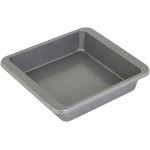 KitchenAid Nonstick Swiss Engineered Aluminized Steel Square Cake Pan, Dishwasher Safe, Contour Silver, 9 Inch