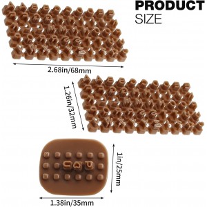 172 PCS Alphabet Number Symbols Cookie Cutters Set Biscuit Cake Impress Embosser Cutter Stamp Press DIY Embosser Mold for Cake Baking Clay